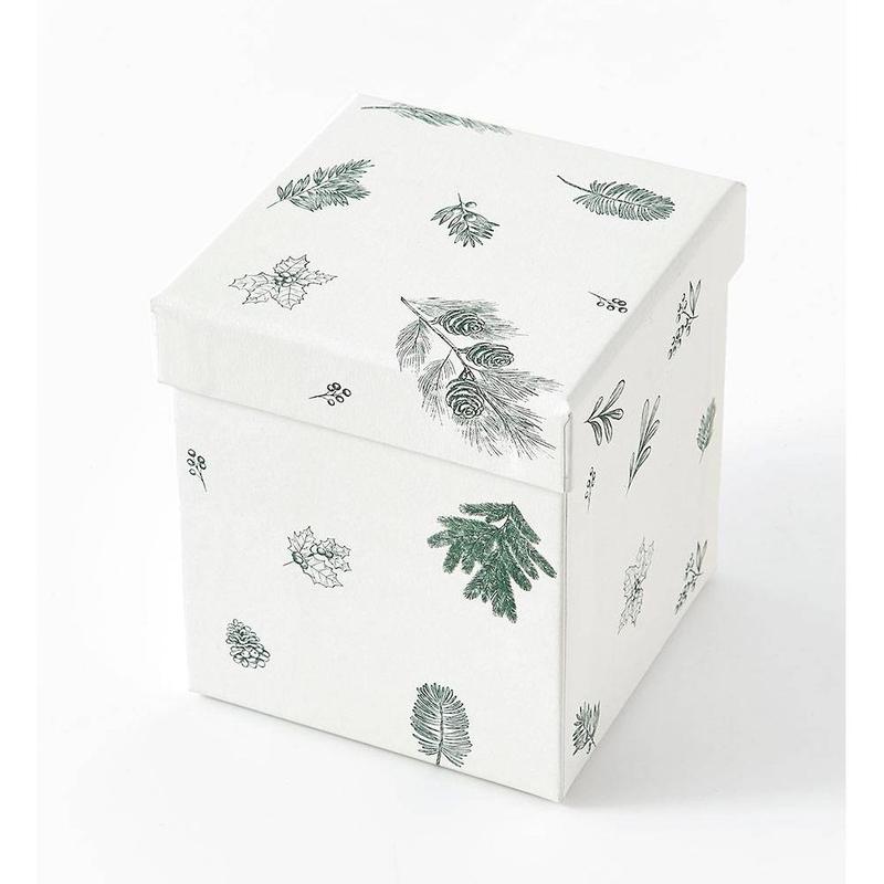 SQUARE Delicate Greenery Gift Box 4.5x4.5x5